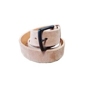 Copied - Mr. Lentz Leather Belt Men's 33"-37" Rough Out Brown Made In USA Nickle